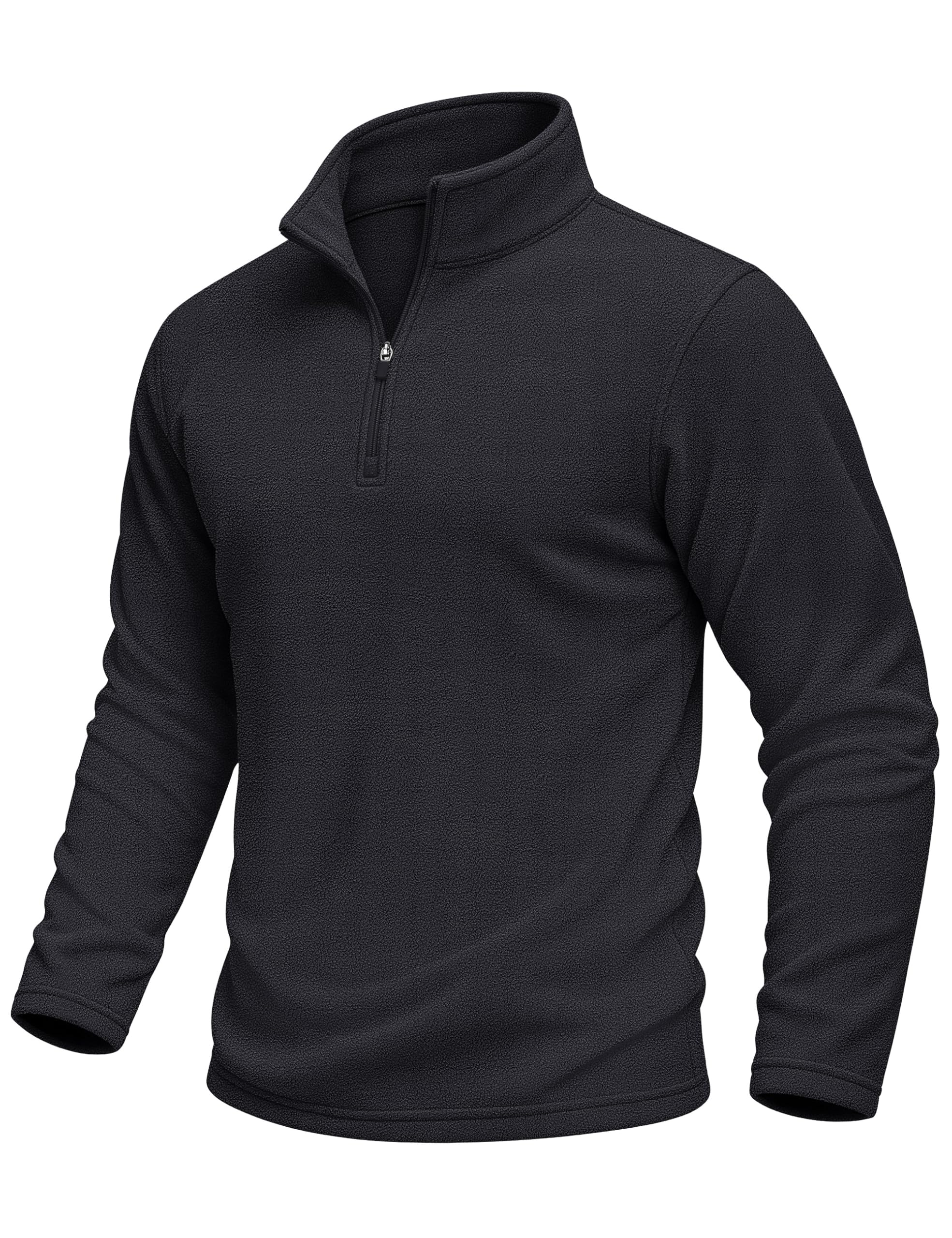 MAGCOMSEN Men's Fleece Sweatshirt Quarter Length Zipper Stand-up Collar Long Sle