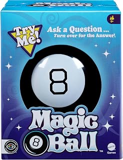 Mattel Games Magic 8 Ball Classic Novelty Toy for Ages 3+ | Ask a Question & Turn Over for the Answer, Fortune-Teller for Kids, Teens & Families, 30188