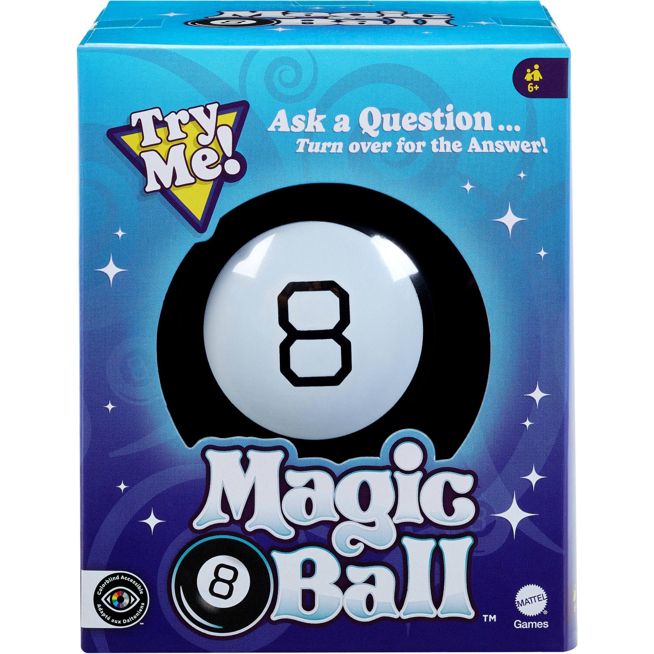 Mattel Games Magic 8 Ball Classic Novelty Toy for Ages 3+ | Ask a Question & Tur