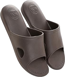 mianshe Ultra Lightweight Scandinavian-Style Sandals, Slippers, Hygienic, Easy to Walk In, Anti-Slip, For Guests, Unisex, Brown, L
