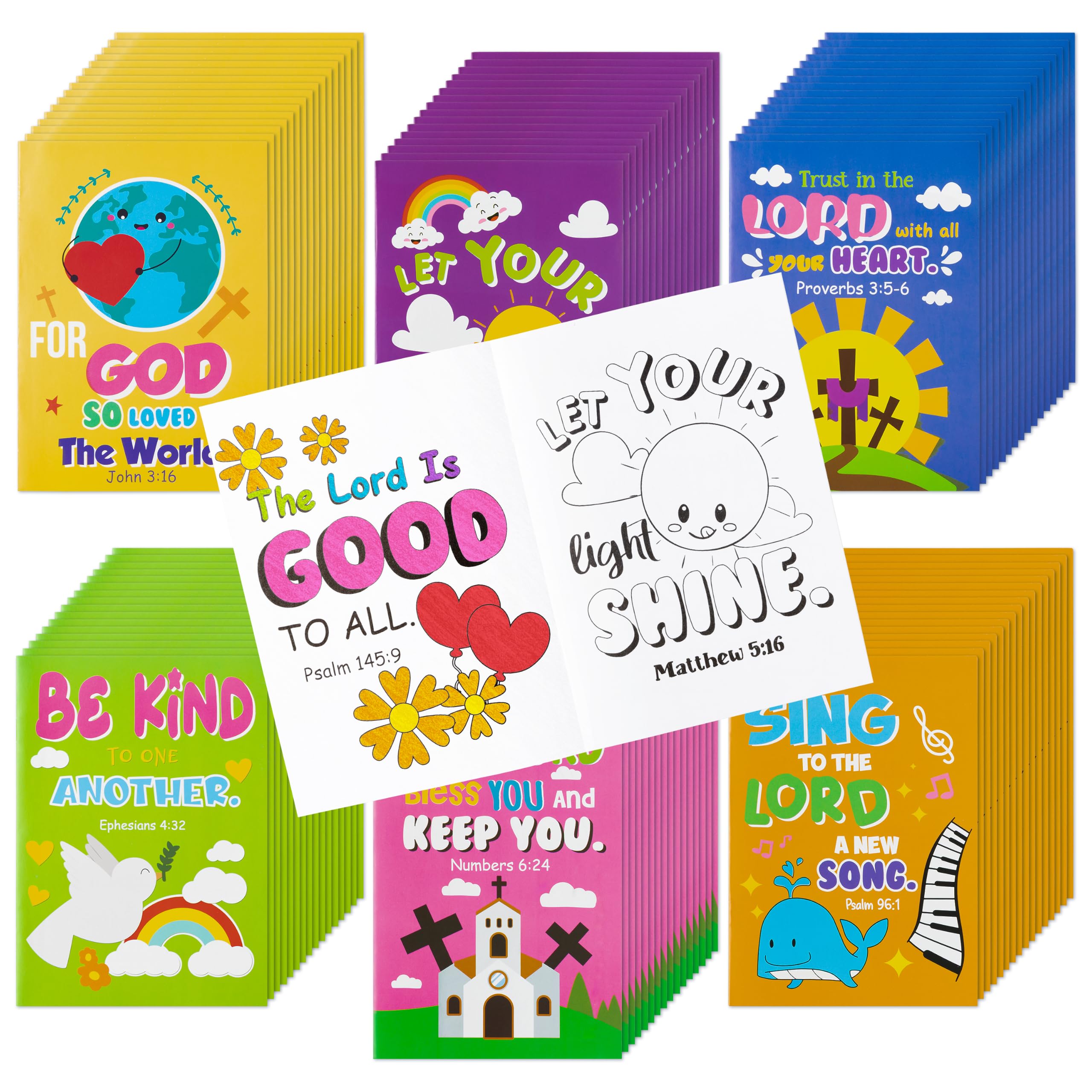 Dvbonike 96Pcs Bible Coloring Books Religious Theme DIY Color-in Pages | Inspira
