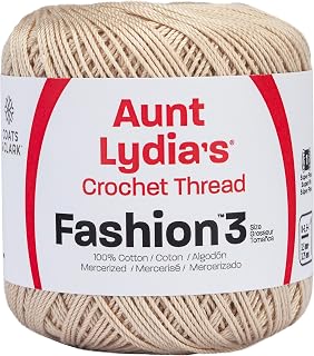 Red Heart Fashion Crochet, Cotton Size 3, Natural (182-226)
