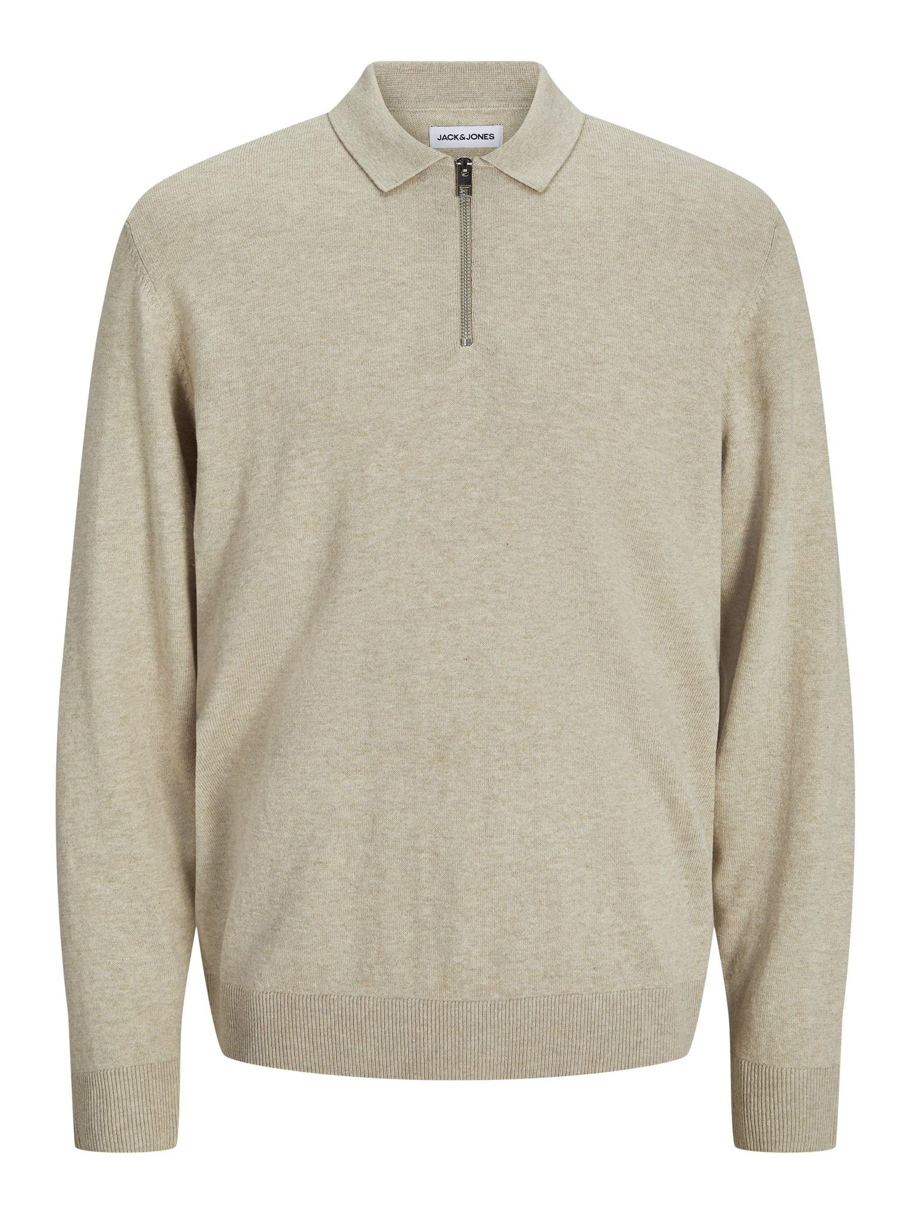 JACK & JONES Male Gestricktes Polo Einfarbig Gestricktes Polo