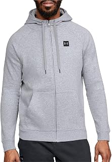 Under Armour Men's Ua Rival Cotton Fz Hoodie Sporty Sweat Jacket, Warm Hoodie with Full Zip (Pack of 1)