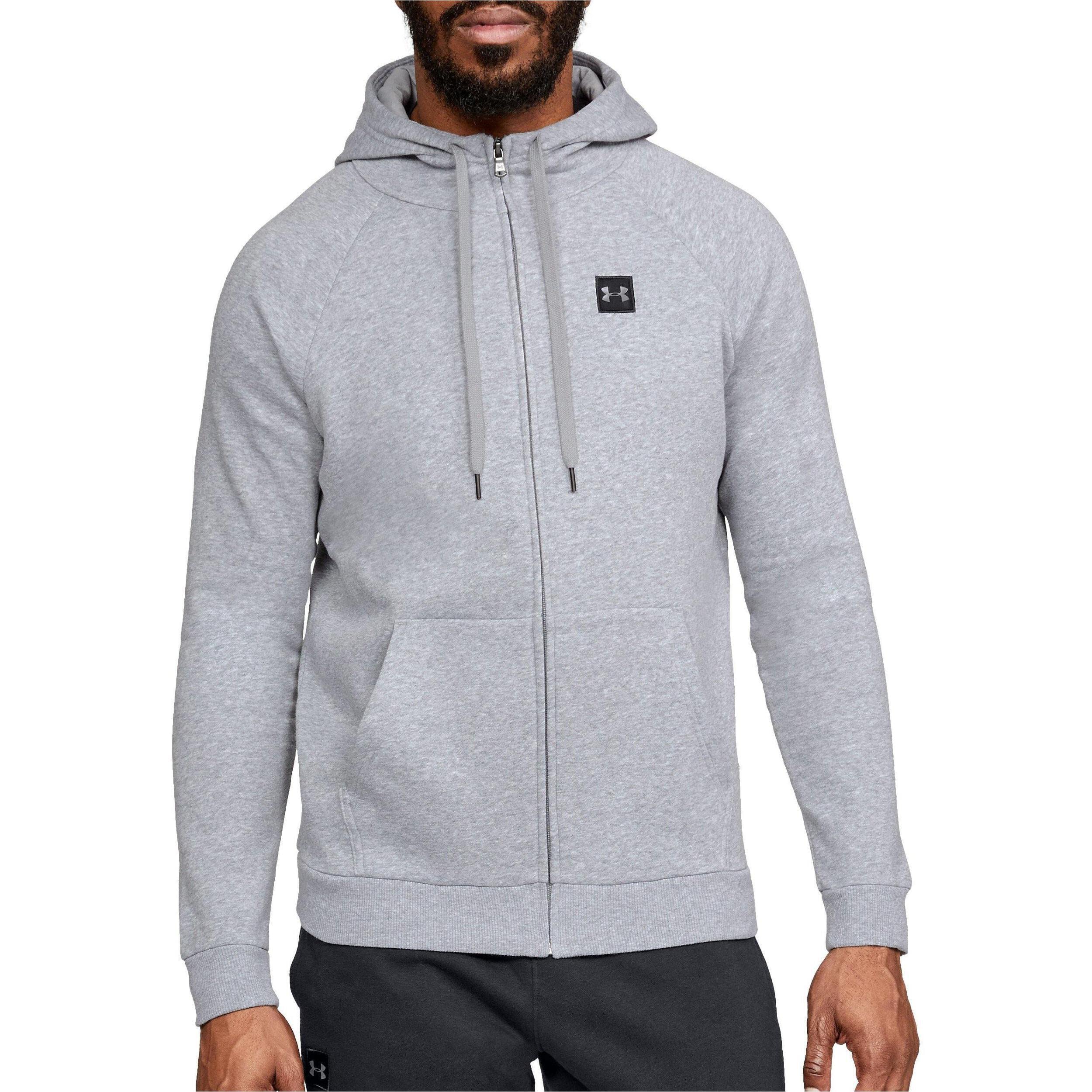 Under Armour Men's Ua Rival Cotton Fz Hoodie Sporty Sweat Jacket, Warm Hoodie wi