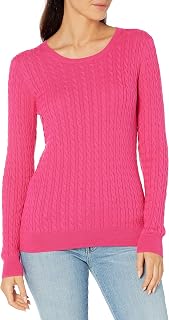 Amazon Essentials Women's Lightweight Long Sleeve Cable Knit Sweater