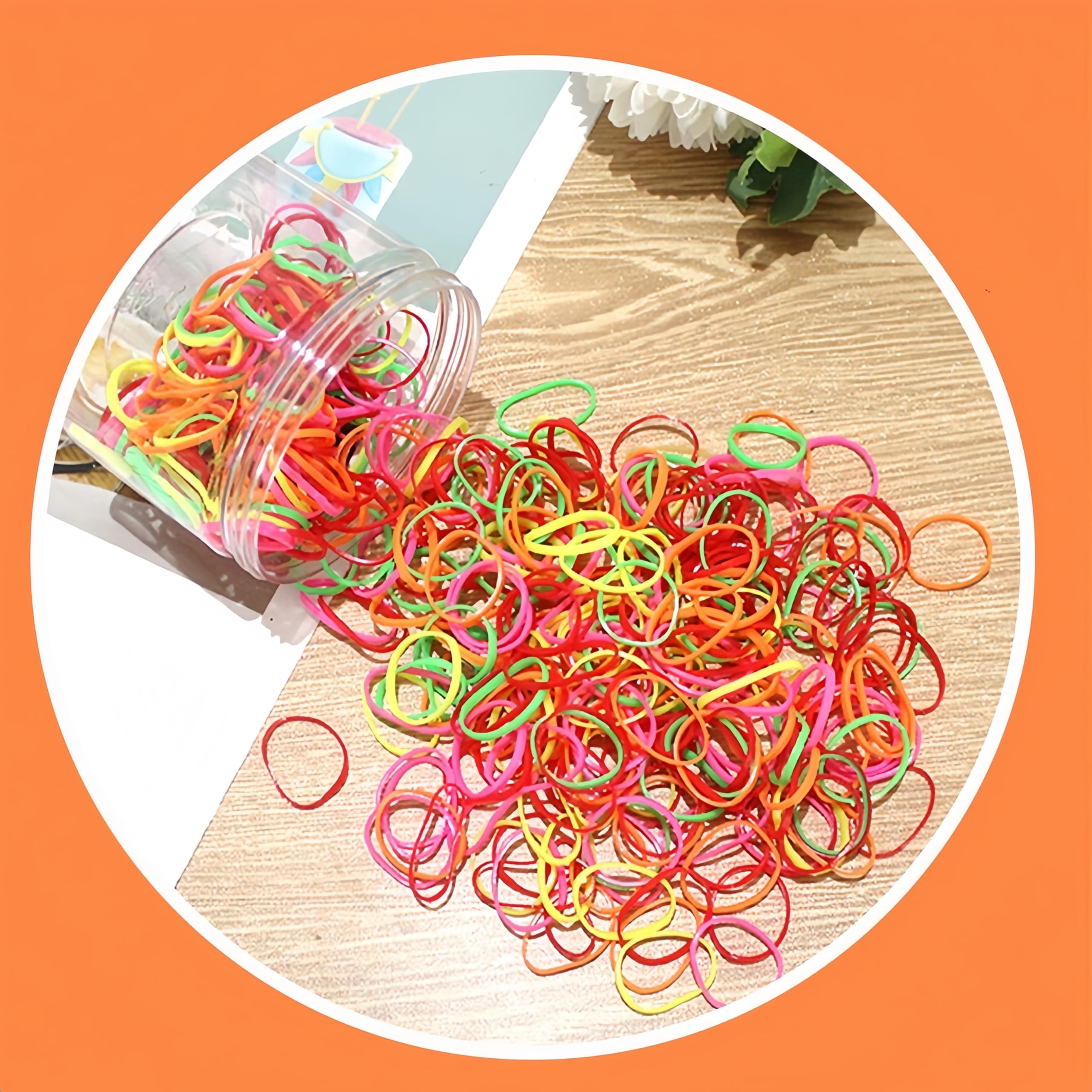 Pack of 300 Disposable Hair Bands for Women Rubber Ponytail Holder Accessories