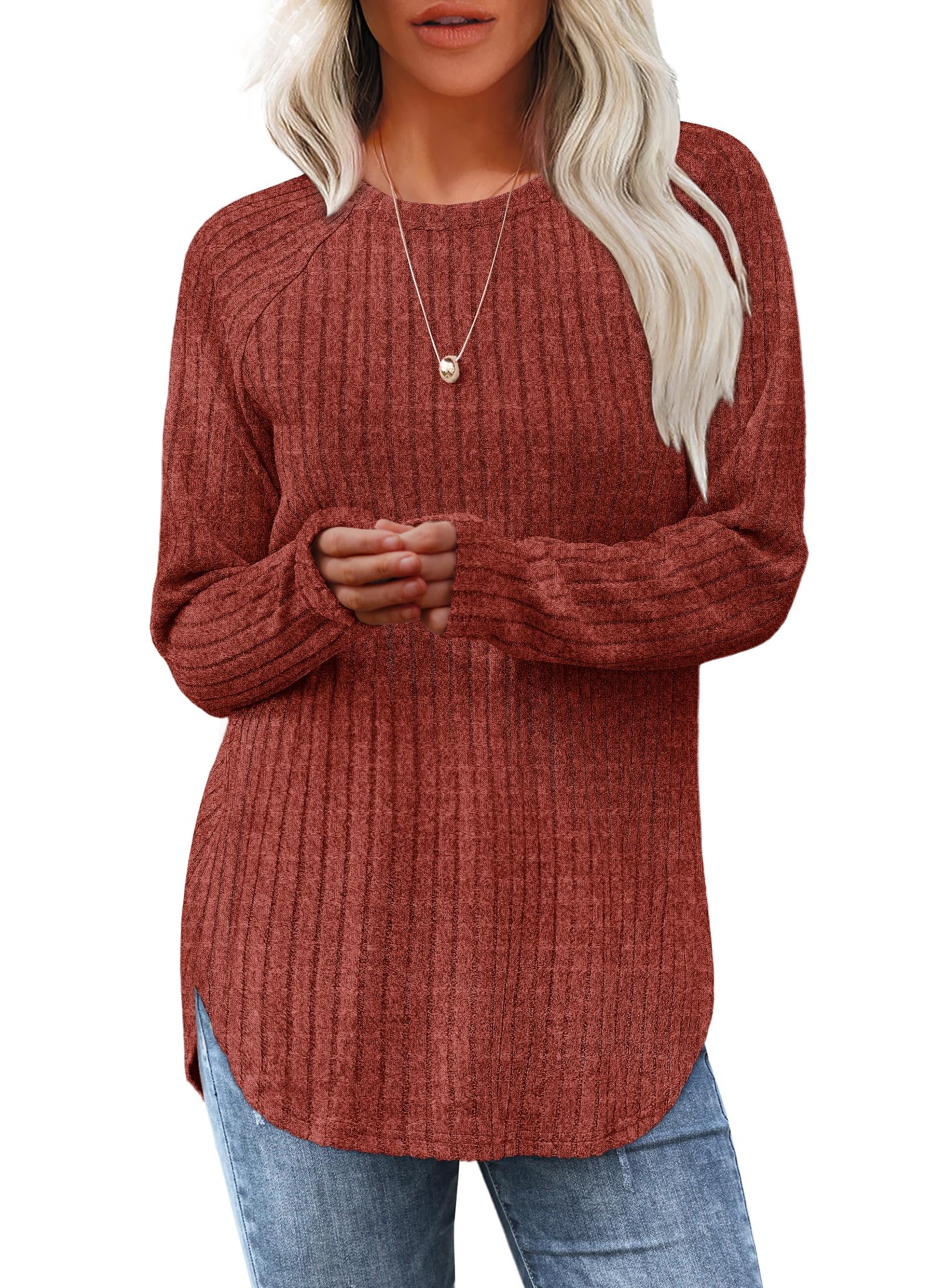 Camisas de manga larga para mujer, ropa de otoño 2026, túnica de ajuste holgado,