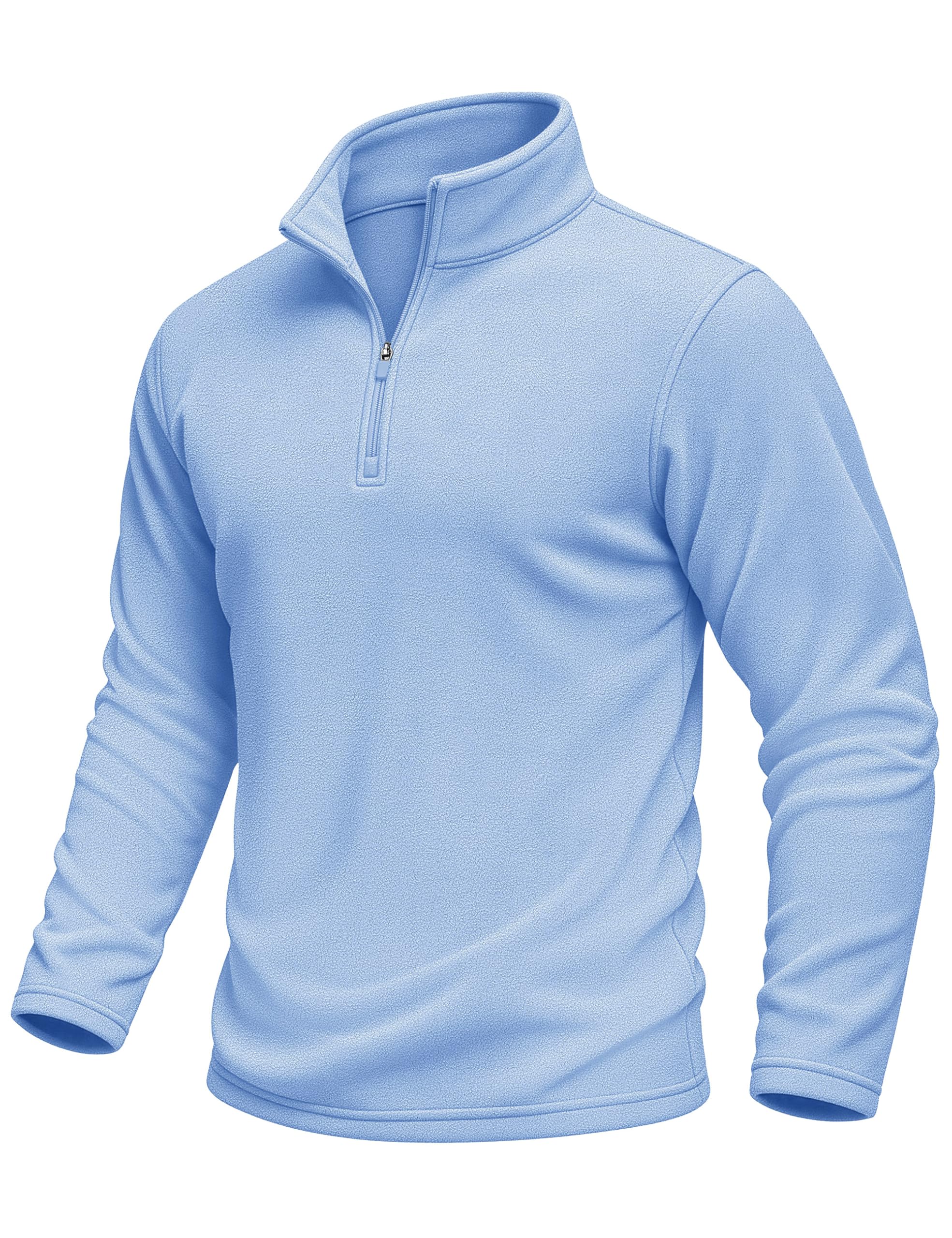 MAGCOMSEN Men's Fleece Sweatshirt Quarter Length Zipper Stand-up Collar Long Sle
