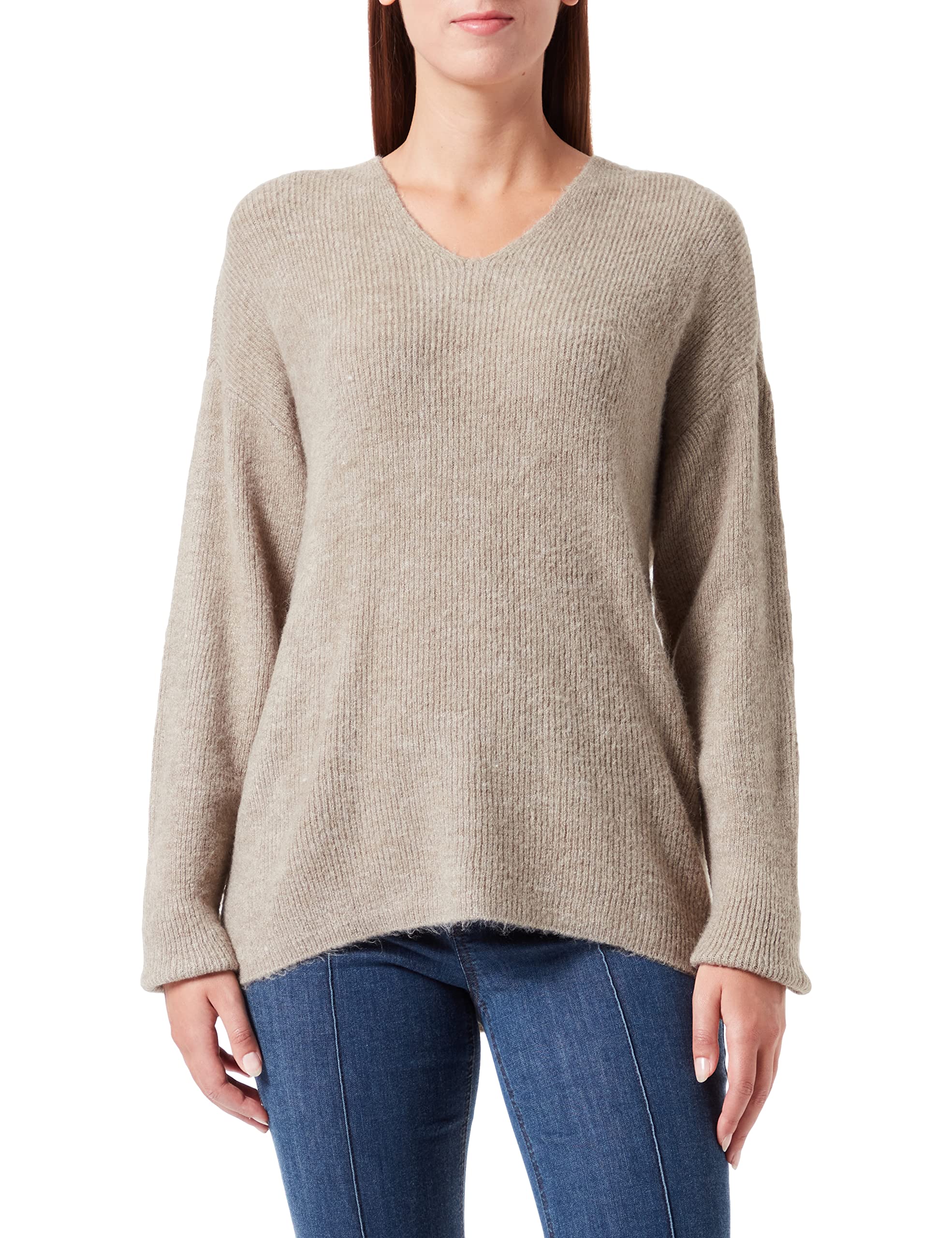 VMCREWLEFILE Knitted Sweater V Neck Long Sleeves Knit Sweater