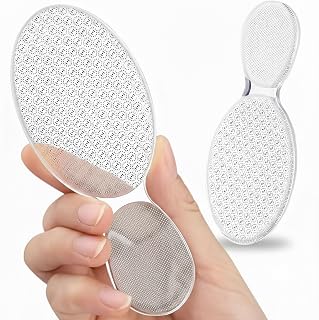 Sun&Beam Nails Glass Foot File with Case 5mm Thick Nano Glass Heel Callus Remover with 2 Grit Zones for Dry Rough Feet (Callus Care File)