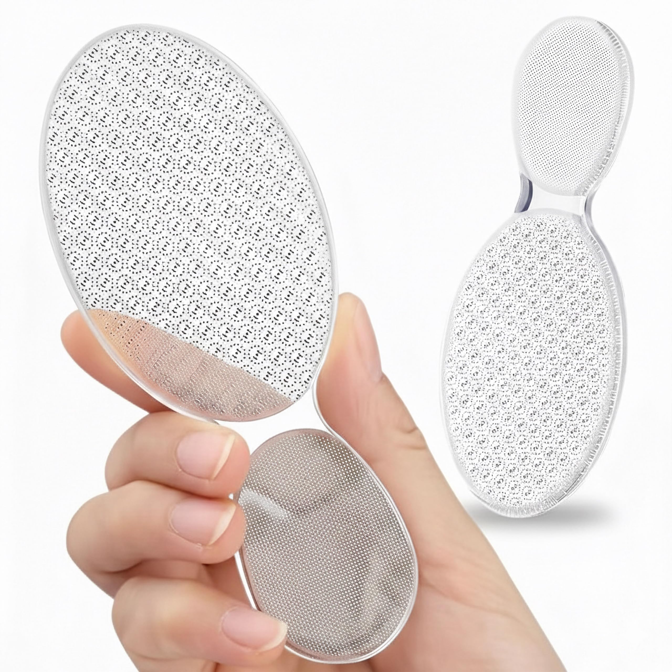 Sun&Beam Nails Glass Foot File with Case 5mm Thick Nano Glass Heel Callus Remove