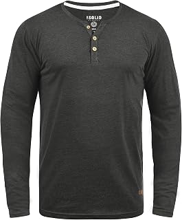 !Solid Volko Men's Long-Sleeve Shirt with Grandad Neck