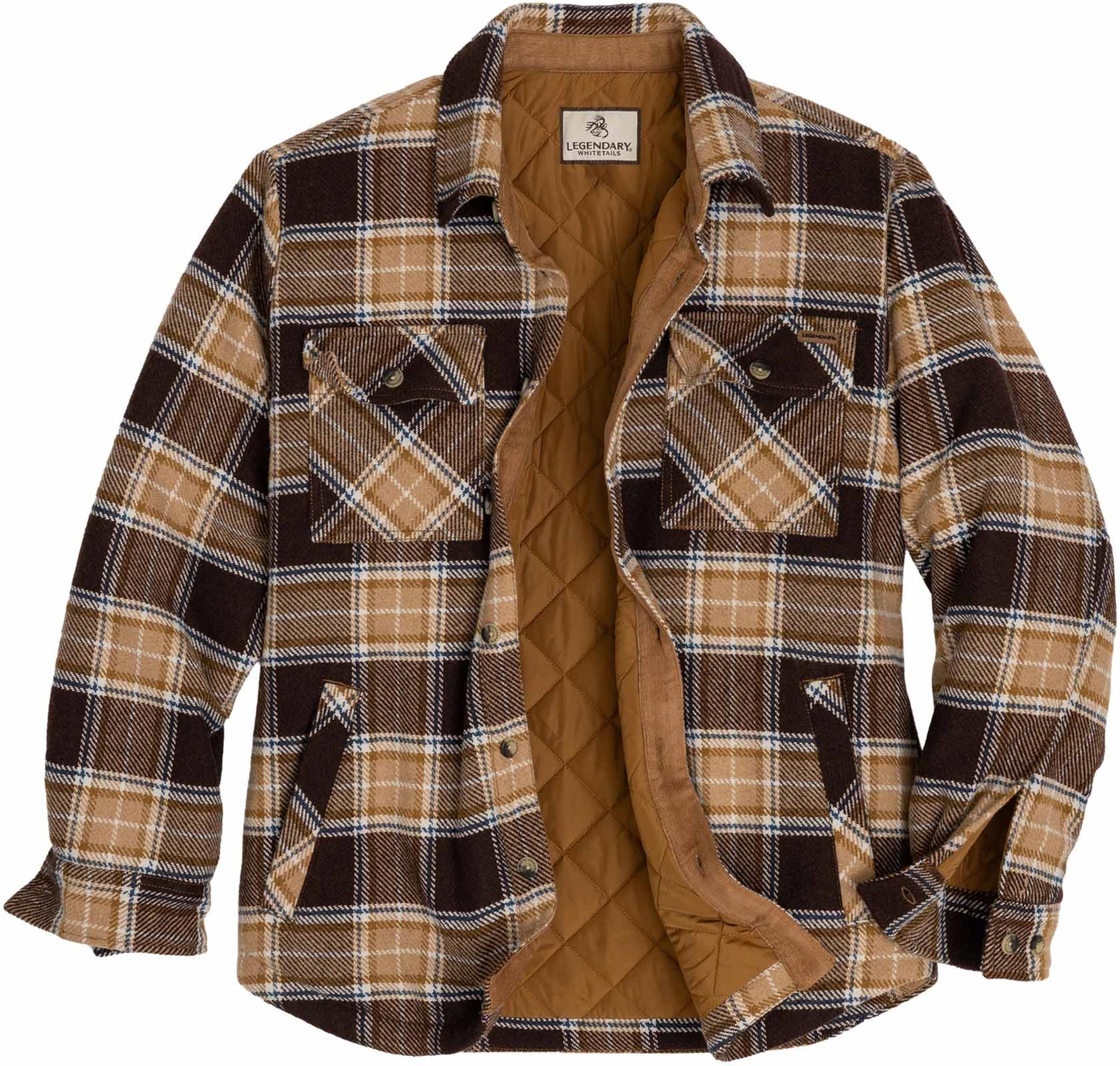 Legendary Whitetails Button Up Wool Insulated Shirt Jacket Giacca Camicia Uomo (
