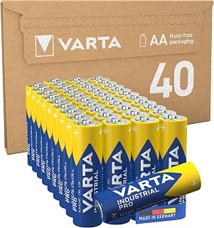 Varta Micro/LR6 battery (Pack of 40) | Mignon LR6 batteries, made in Germany, can be stored up to 10 years, for industry, workshop, measuring devices or medical