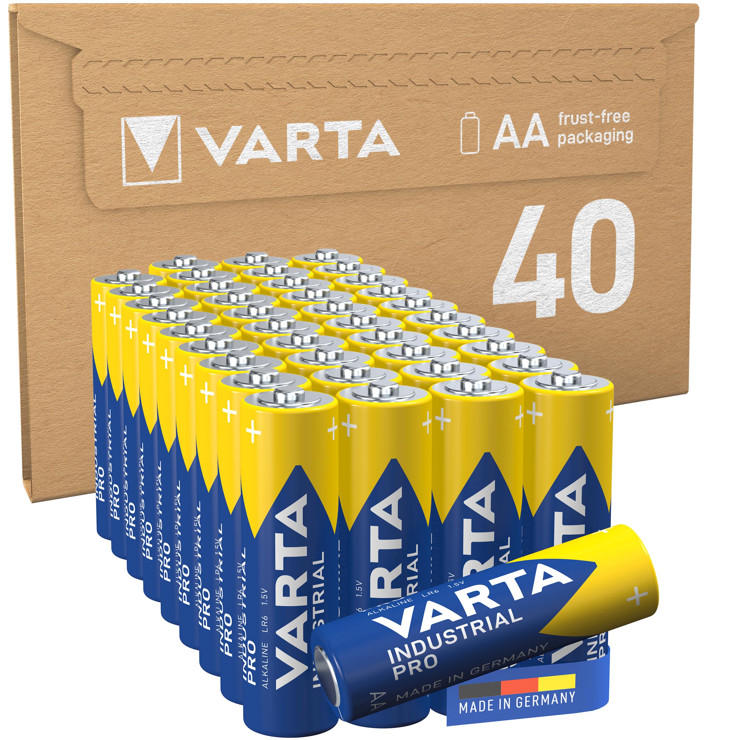 Varta Micro/LR6 battery (Pack of 40) | Mignon LR6 batteries, made in Germany, ca