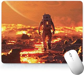 Astronaut Leather Desk Pad, Multi-Color Art Mouse Pad, Computer Keyboard, Gaming Mouse Pad, Protection and Waterproof Desk Cover