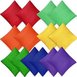 Bean Bags for Tossing Colorful Nylon Bean Bags Mini Cornhole Outdoor Toss Gaming for Halloween Games