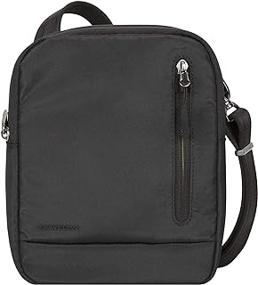 Travelon unisex-adult Anti Theft Urban Small Crossbody Bag, Black, One Size
