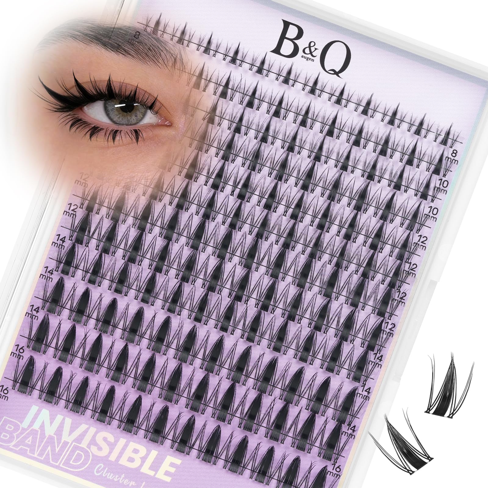 B&amp;Q Fairy Lash Clusters - DIY Manga Lashes at Home for Beginner | 0.03mm Inv