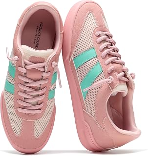 Project Cloud Casual Genuine Leather Trainers for Women, Memory Foam Insoles Women's Lace-Up Shoes and Fashion Lightweight Trainers for Women, Non-Slip Shoes for Footwear