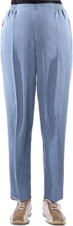 Seniorenmode24 Women's Senior Trousers Slip-On Trousers with Elastic Band, Short Size, Ideal for Grandmas in Need of Care, Easy to Put on and Super Easy to Clean