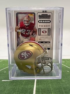 San Francisco 49ers NFL Helmet Shadowbox w/Christian McCaffrey card