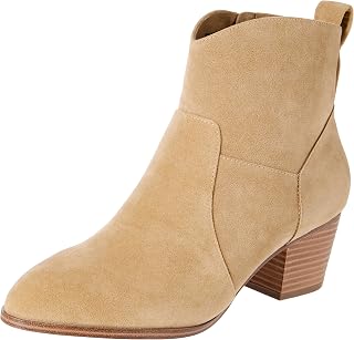 Amazon Essentials Women's Ankle Boots Cowboys with Stacked Heel