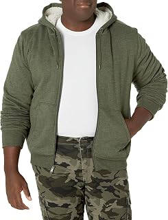 Amazon Essentials Men's Comfortable Hoodie with Fleece Lining, Full Zip and Pockets