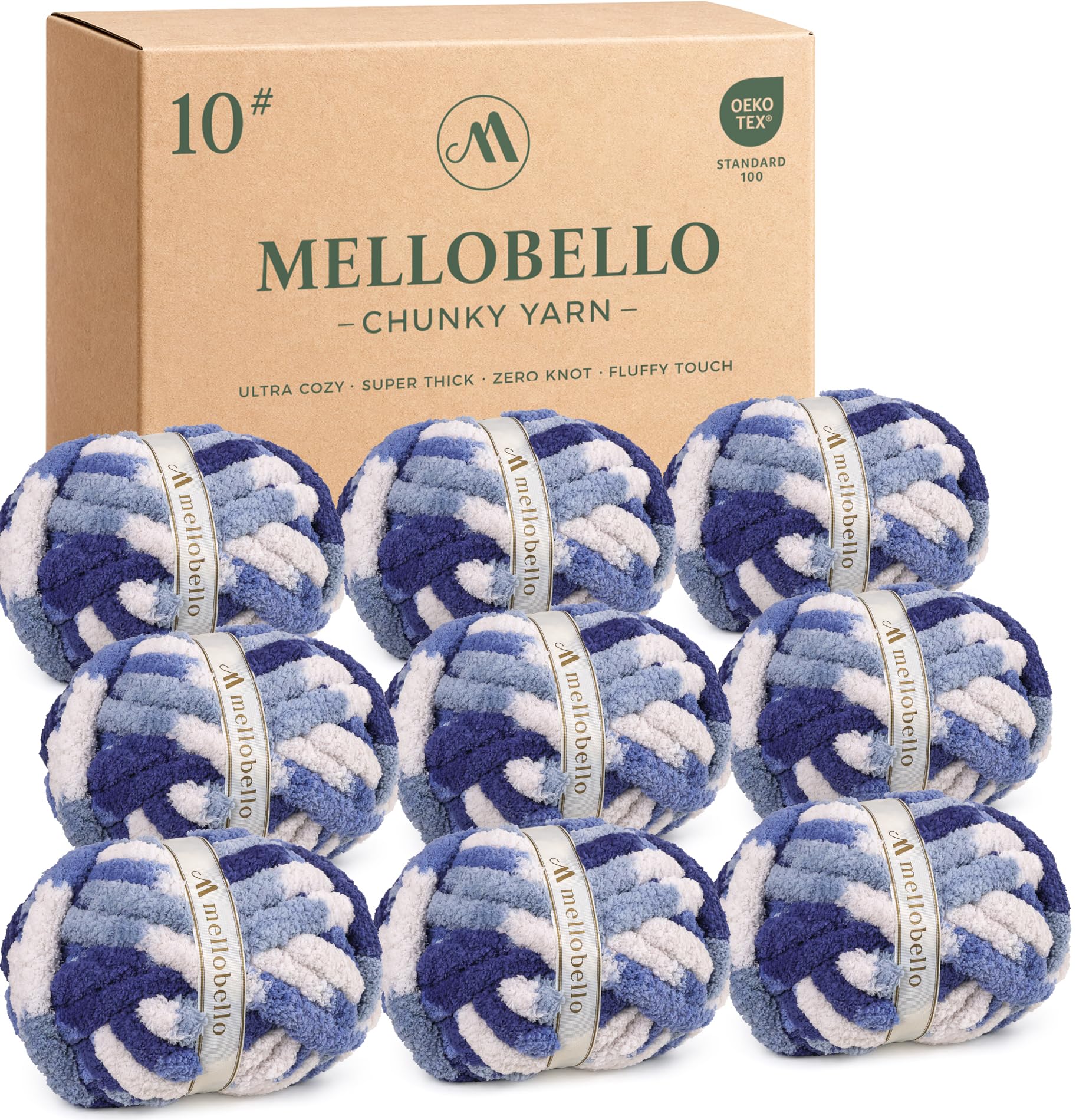 Jumbo Chunky Yarn for Hand Knitting - Chunky Chenille Yarn for Crocheting Blanke