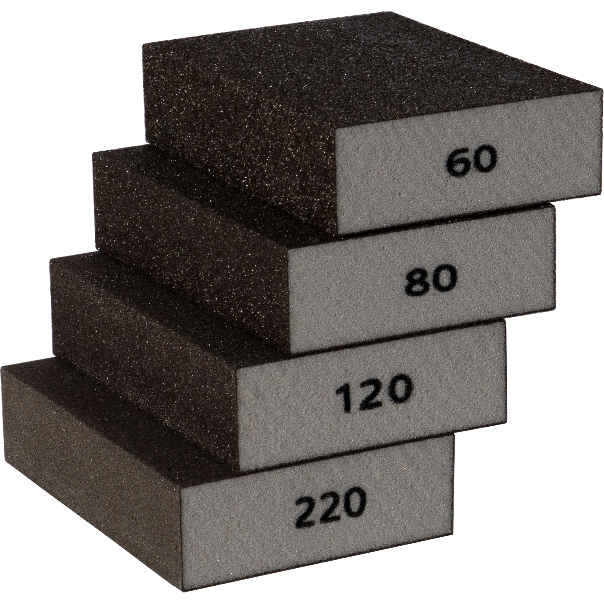 Furniture Clinic Sanding Block - Pack of 4 Wet & Dry Sanding Sponges (Coarse 60 