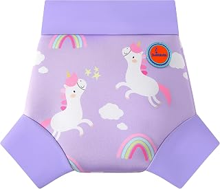 Swimbubs Reusable Swim Nappy – Baby Swimwear for Boys and Girls, Ideal for Swimming Lessons (2-3 Years, Purple Unicorn)