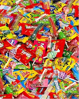 Candy Variety Pack 5 lb Bulk Individually Wrapped Fruity Chewy Candy Bag | Assorted Mixed Pinata Candy for Goodie Bags, Parade, Classroom, Halloween, Taffy Lollipop Chewy Party Favors for Kids