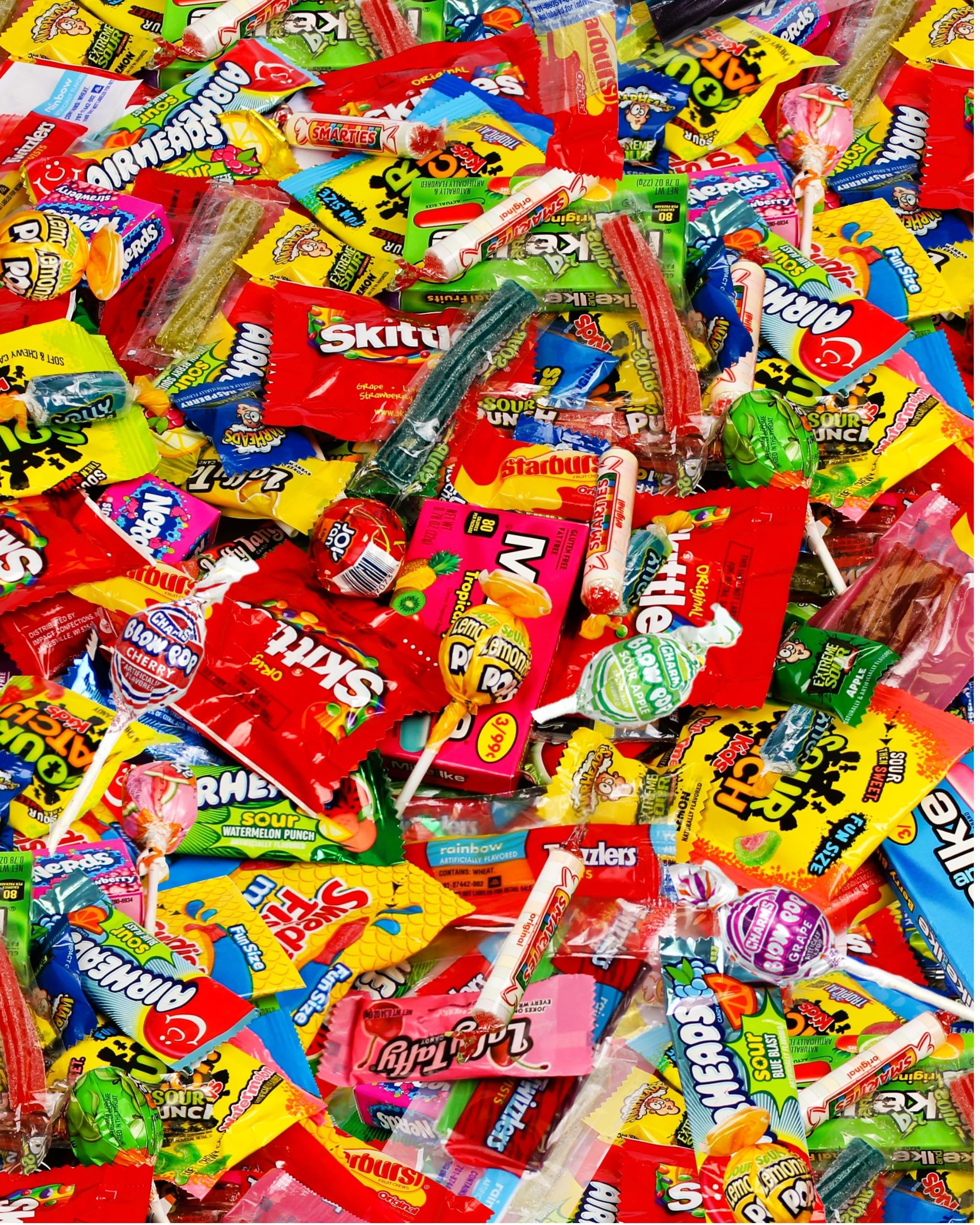 Candy Variety Pack 5 lb Bulk Individually Wrapped Fruity Chewy Candy Bag | Assor