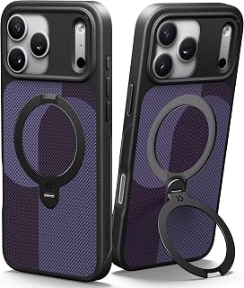 CASEKOO 360 Spin Magnetic Stand for iPhone 17 Pro Case Texture