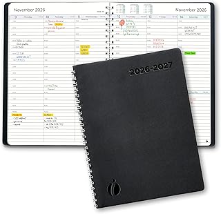 Academic Planner 2026-2027 - Hourly 2026-2027 Planner Weekly and Monthly - Appointment Book with Flexible Cover, Twin-Wire Binding - Simple Design for Productivity. June 2026 - July 2027. 6.5 x 8.5