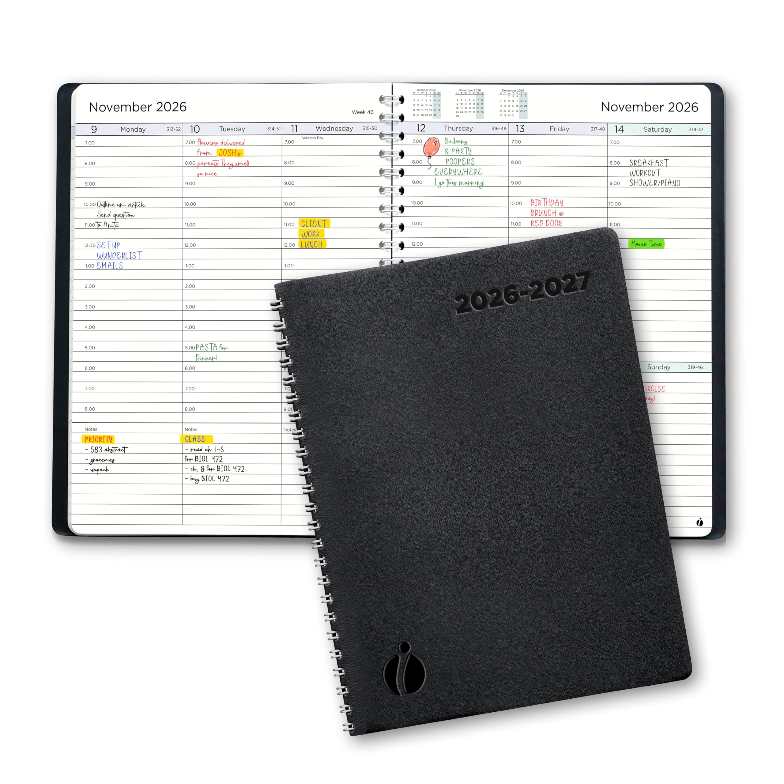 Academic Planner 2026-2027 - Hourly 2026-2027 Planner Weekly and Monthly - Appoi