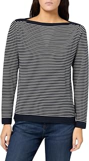 Nautica Women's Mariner Stripe Pullover Boatneck Long Sleeve