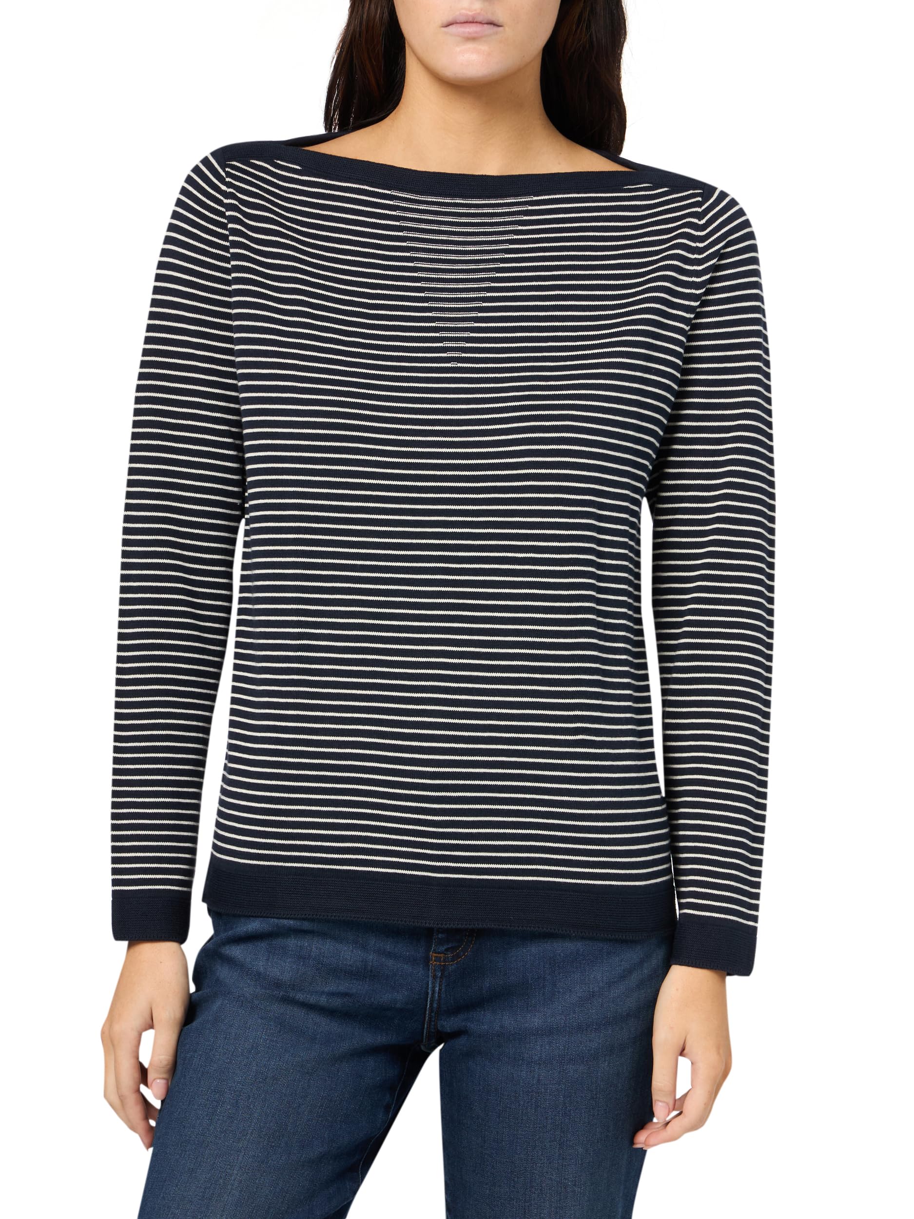 Nautica Women's Mariner Stripe Pullover Boatneck Long Sleeve