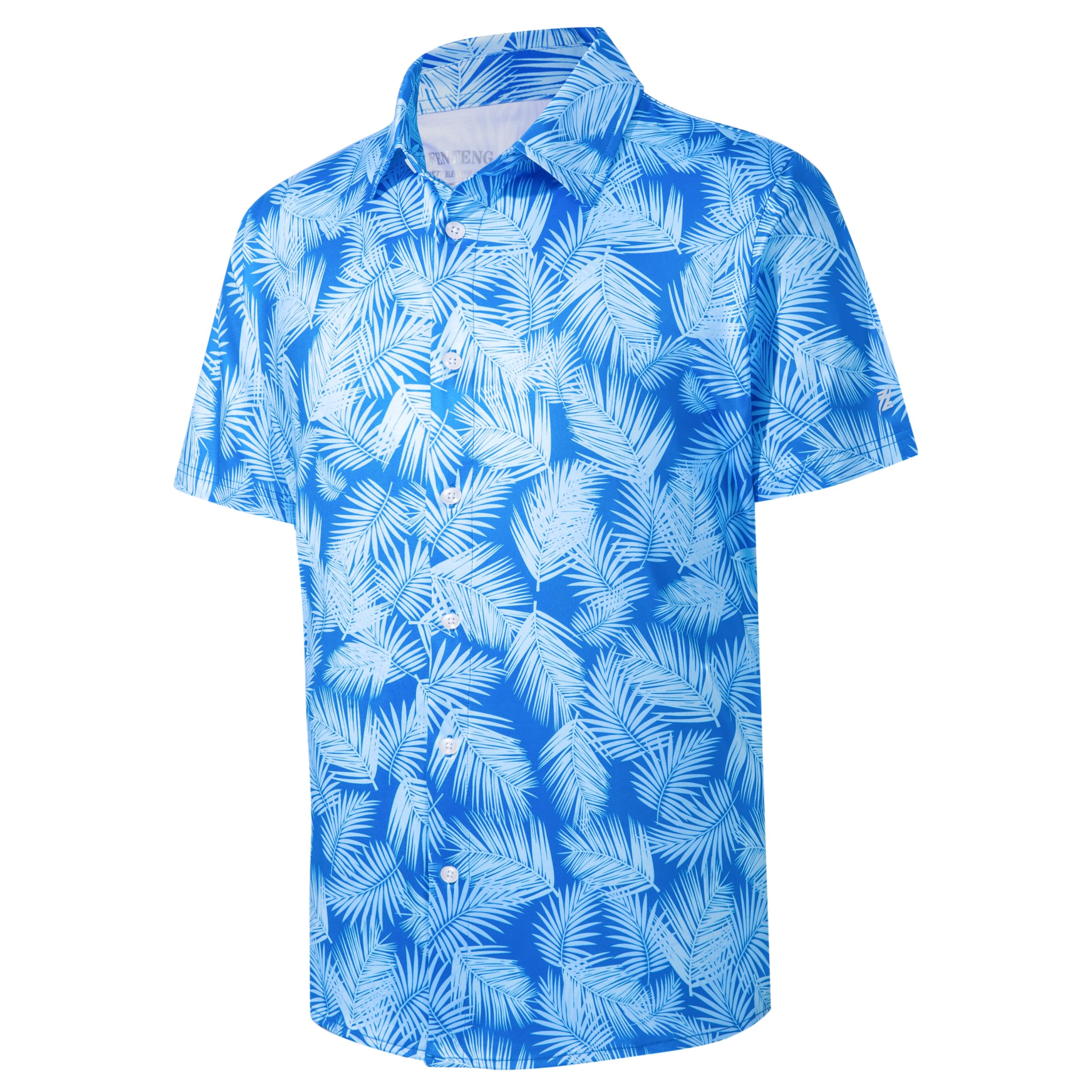 FT FENTENG Mens Hawaiian Shirts Regular Fit Short Sleeve Casual Button Down Summ