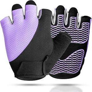 Sunnex Gym Gloves, Workout Gloves, Fingerless Gloves for Weightlifting, Lightweight Breathable Fitness Gloves, Sports Gloves for Training Lifting Weight Cycling Climbing Rowing