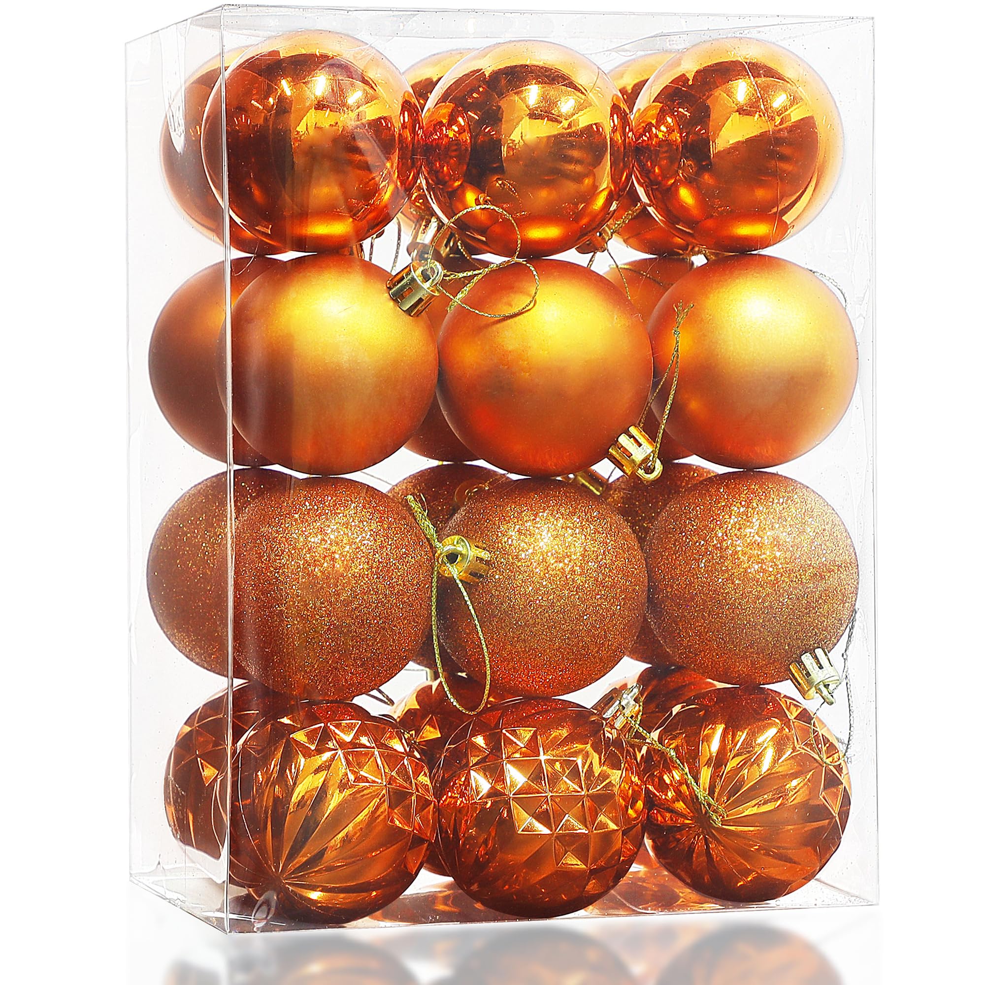 Lulu Home Halloween Ball Ornaments, 24 Ct 2.36" Pre-Strung Hanging Ornament Deco