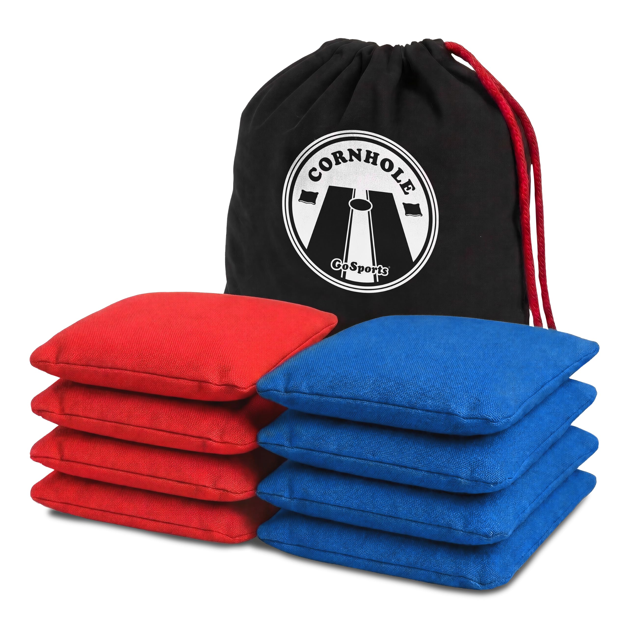 GoSports Official Regulation Cornhole Bean Bags Set of 8 – for Competitive Cornh
