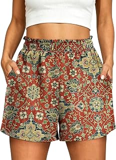 Angerella Shorts for Women Summer Casual Elastic Waisted Comfy Lightweight Trendy Lounge Shorts Beach Vacation Clothes