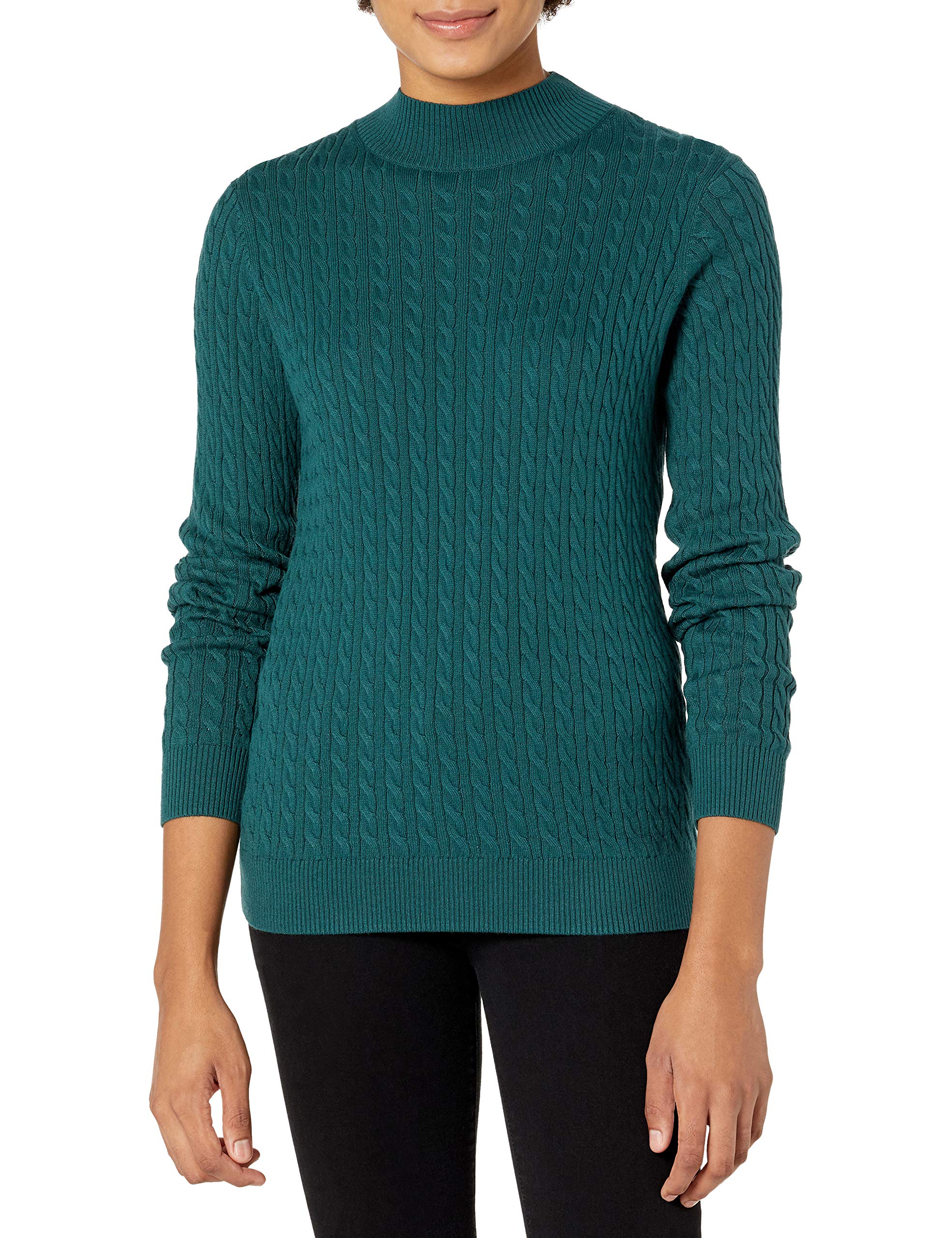 Amazon Essentials Women's Lightweight Long Sleeve Cable Knit Sweater