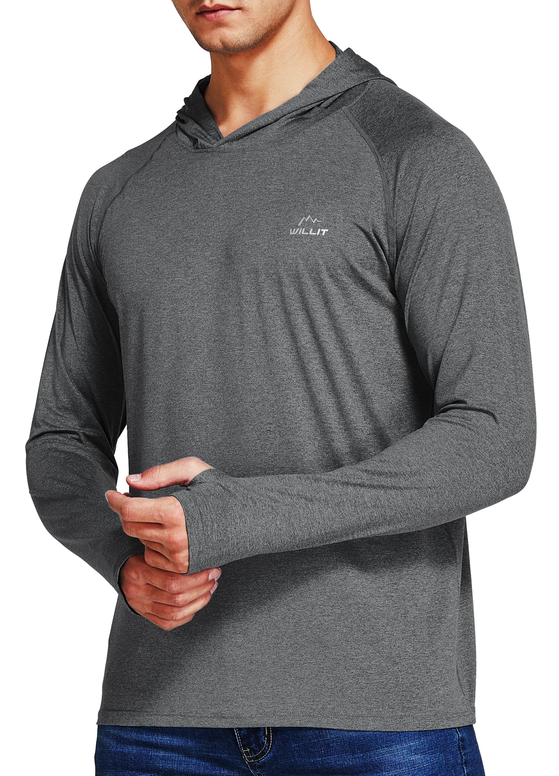 Willit Mens Sun Shirt UPF 50+ Rash Guard Long Sleeve Sun Protection SPF UV for F