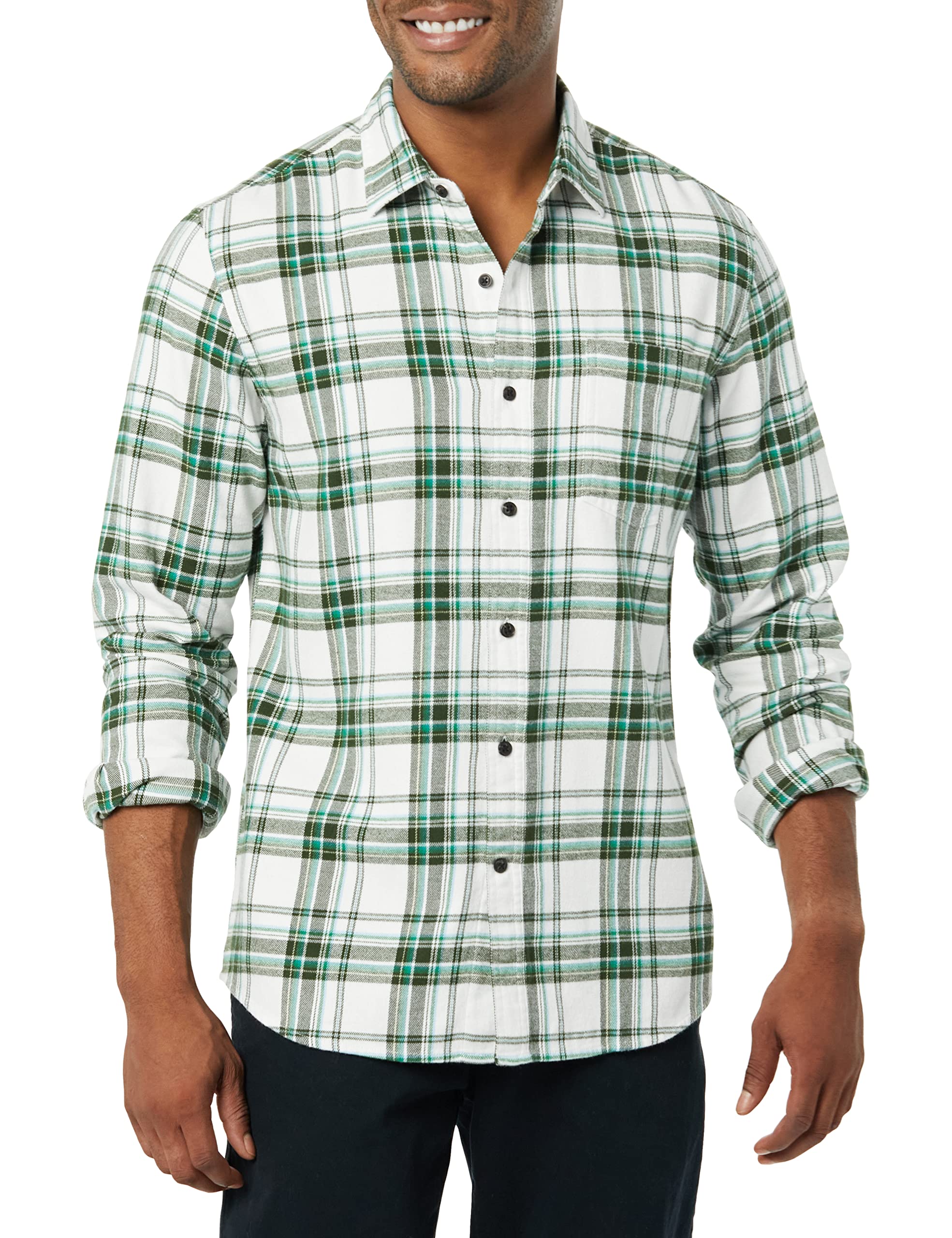 Amazon Essentials Men's Slim Long Sleeve Flannel Shirt