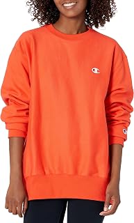Champion Boyfriend Reverse Weave Crew Maglia di Tuta, Dynamic Orange-549302, XXL Donna