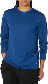 Amazon Essentials Men's Long Sleeve Moisture Wicking Performance Tech Workout Crew Neck T-Shirt
