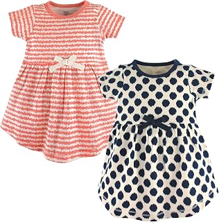 Touched by Nature Baby Girls Organic Cotton Short-Sleeve and Long-Sleeve Dresses Casual Dress